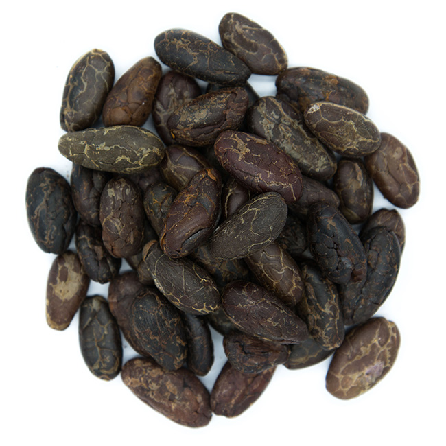 Fèves de cacao torréfiées de Colombie