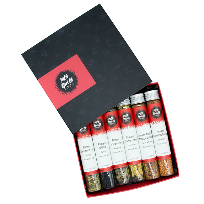 Coffret Initiation ou Cadeau - 6 tubes - Rouge piment