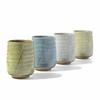tasses-ceramique-bambou-300ml-vert-bleu-creme-vert-clair