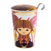 Tisanière Little Egypt Lilas porcelaine double paroi avec filtre - 35 cl