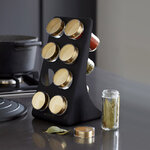 support-a-epices-finition-noir-mat-et-laiton-elegant-8-pots