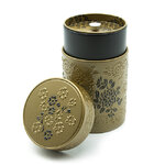boite-a-the-yumiko-or-noir-150g-decor-fleurs-embossees