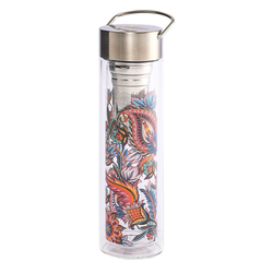 Thermos en verre double paroi avec infuseur Flowtea Fireflower - 40 cl de Eigenart