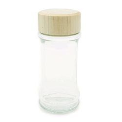 Pot à épices vide en verre et bois naturel Rio (compatible moulin Rio)