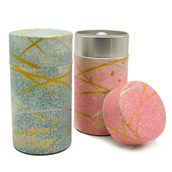 Boîte à thé japonaise Hellyer - 100 g - bleue ou rose