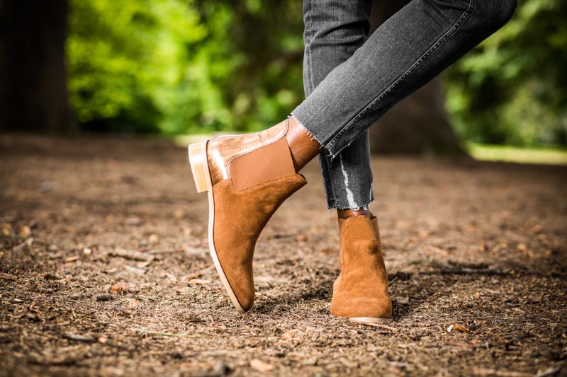 Chelsea boots store femme camel