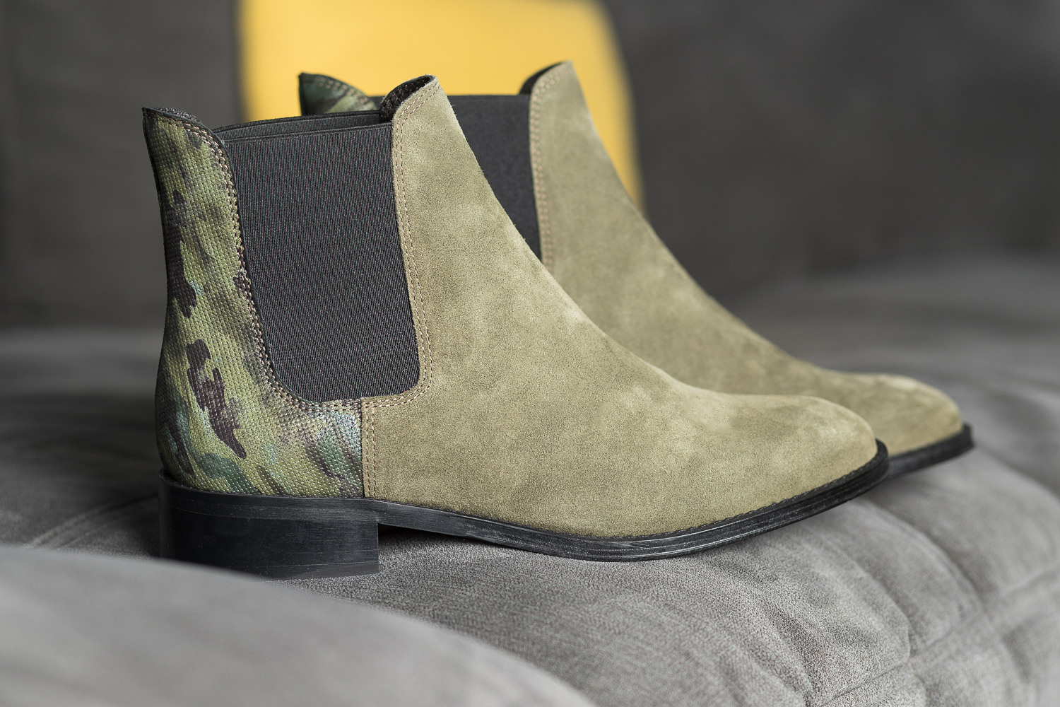 Chelsea Boots kaki ALIMA femme du 36 au 46 - Collection CAPSULE