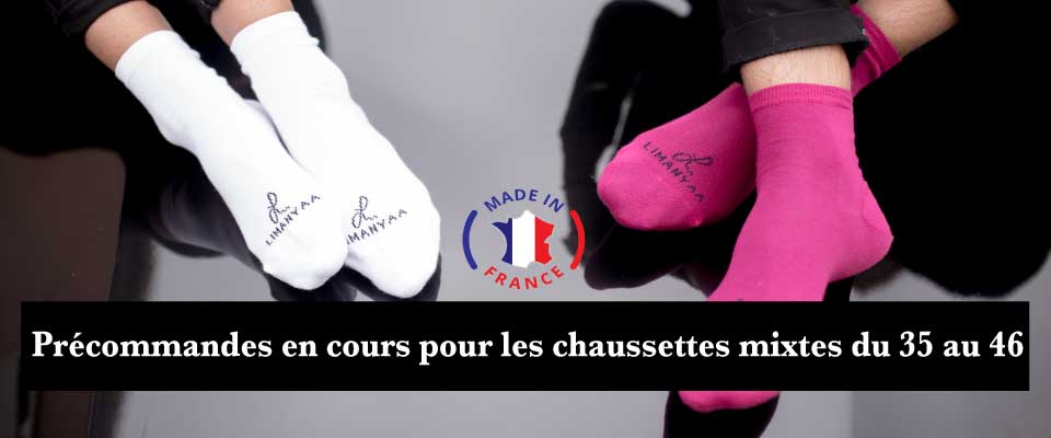 chaussette coton homme femme rose noire blanche fushia fuchsia