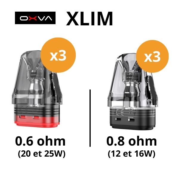 3X CARTOUCHES XLIM - RÉSERVOIR ET PYREX