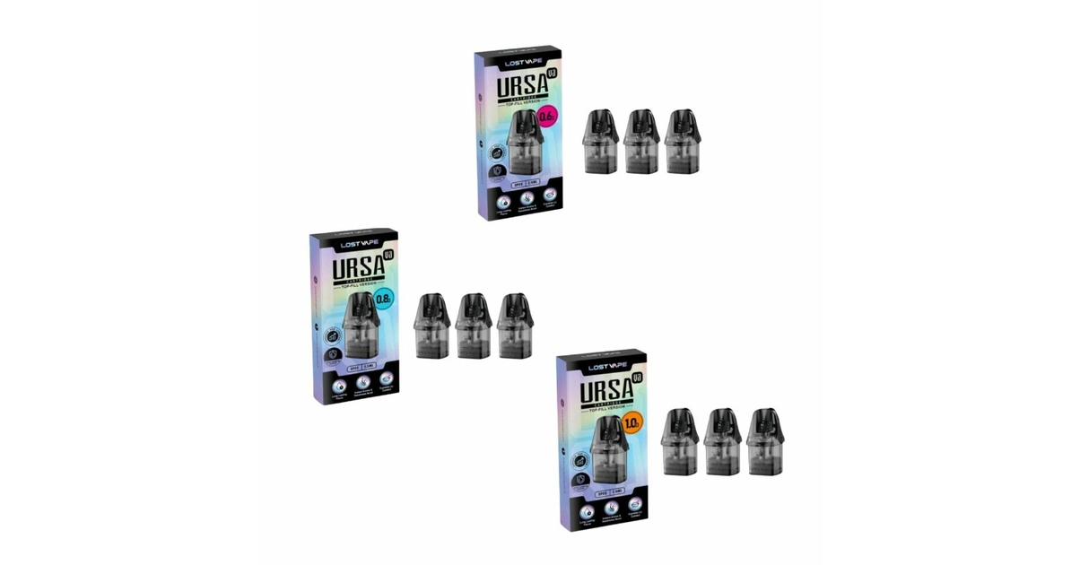 3X CARTOUCHES URSA NANO V2-V3 - RSERVOIR ET PYREX - cazavape-pro
