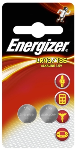 Blister de 2 piles bouton LR43 186 Energizer