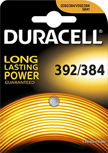 Pile bouton 392 384 à loxyde dargent Duracell