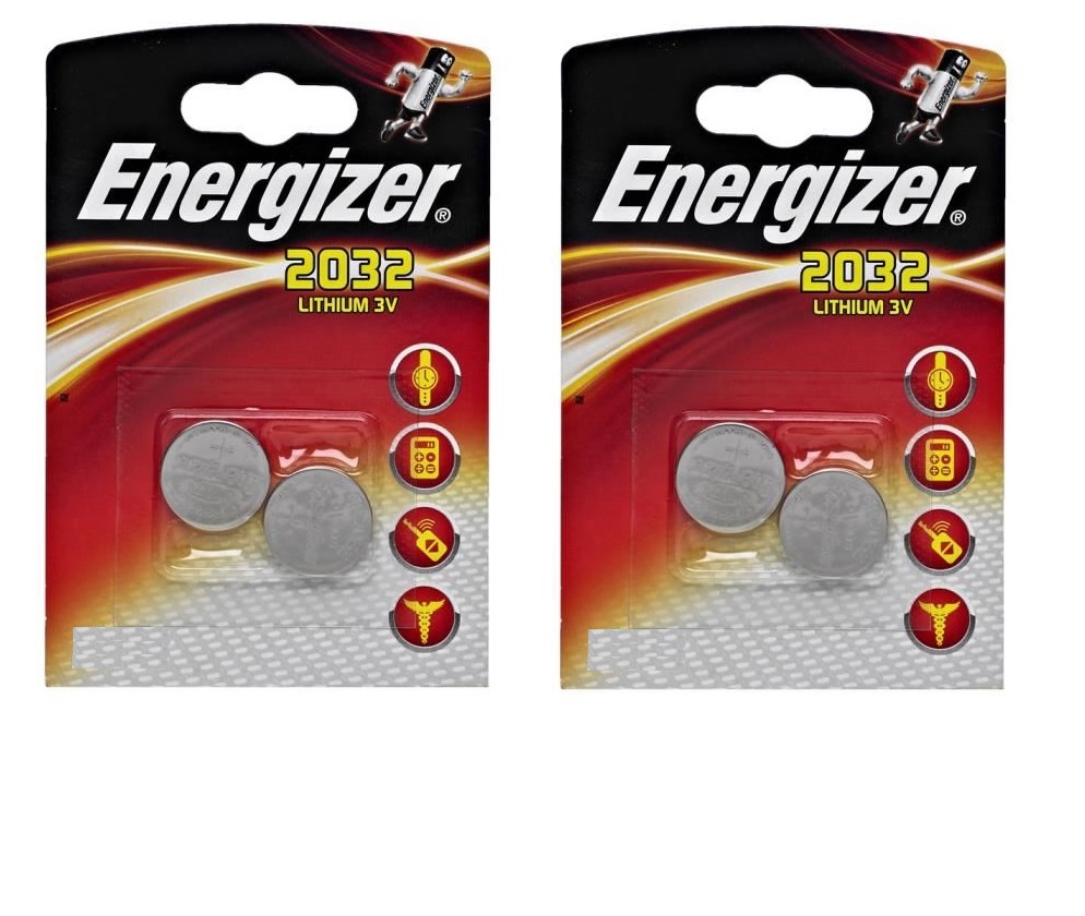 4 piles lithium CR2032 Energizer
