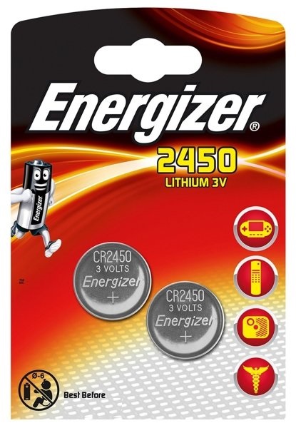 Blister de 2 piles lithium CR2450 Energizer