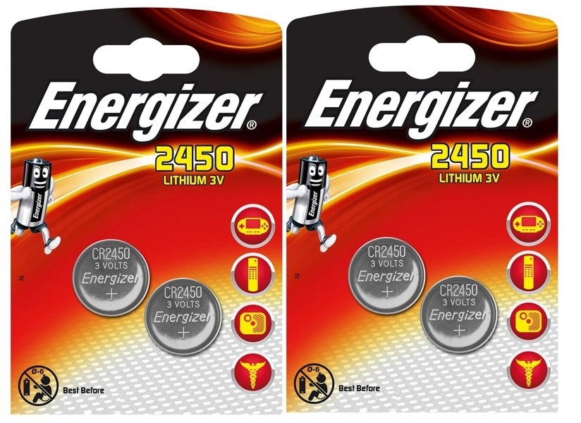 4 piles lithium CR2450 Energizer