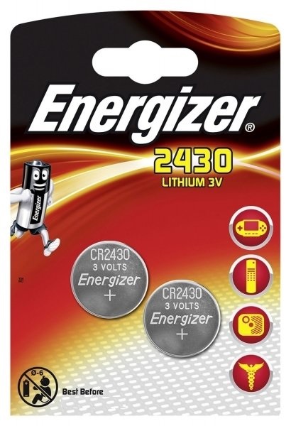 2 piles lithium CR2430 Energizer