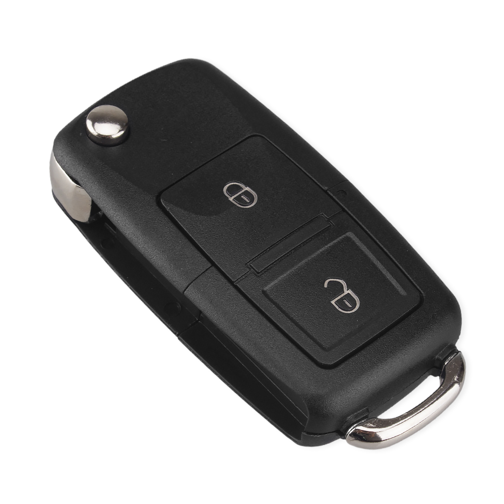 KEYYOU 2 Buttons Remote Flip Folding Car Key Shell for VW Volkswagen MK4 Bora Golf 4  (12)