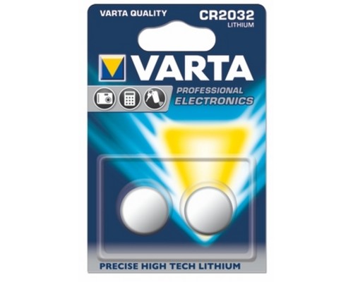Blister de 2 piles bouton lithium CR2032 Varta