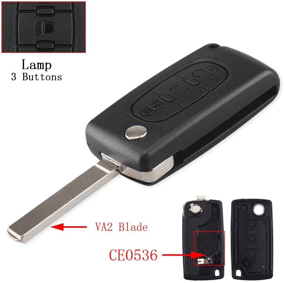 Coque clé Citroën 3 boutons VA2 CE0536, photo 2