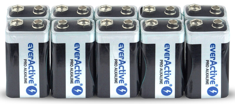 10 piles alcalines 9 V 6LR61 Everactive Pro