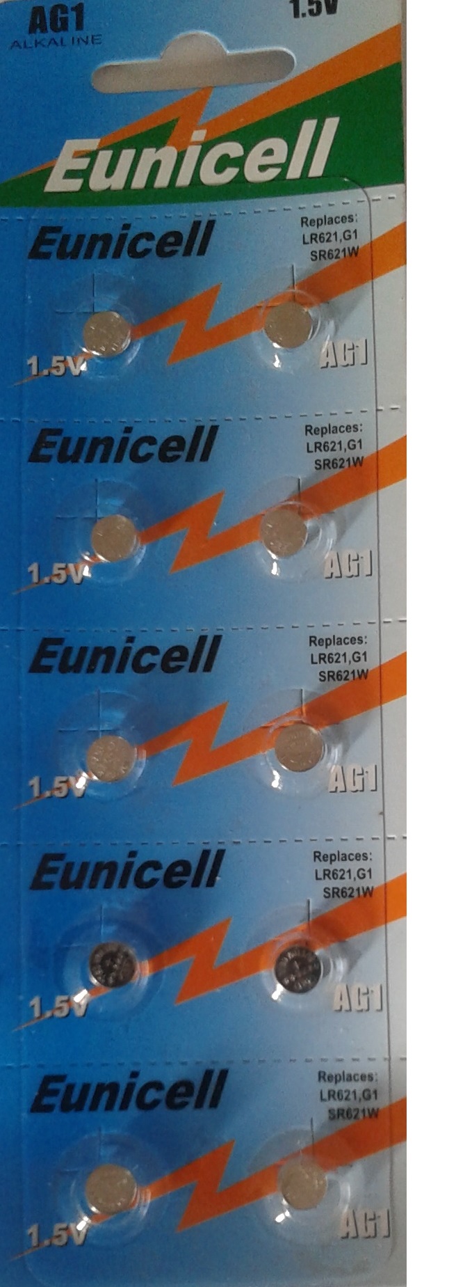 Eunicell ENVOI SOUS SUIVI EUNICELL Lot de 10 Piles bouton AG1 LR621 164 364 531 1,5V 