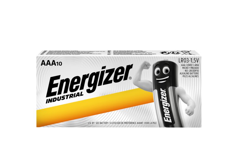 10 piles alcalines AAA LR03 Energizer Industrial