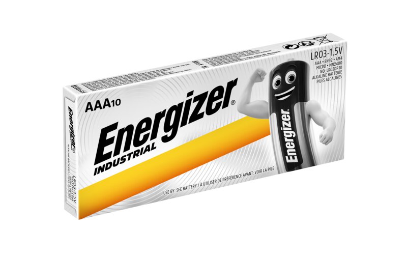Piles AAA LR03 Energizer Industrial, autre vue