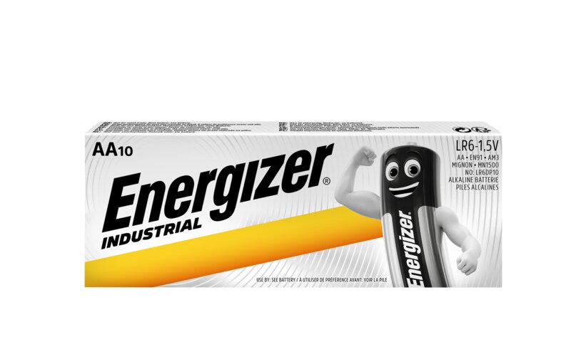 10 piles alcalines AA LR6 Energizer Industrial