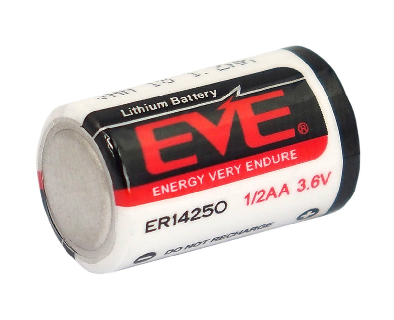 Pile lithium ER14250 3,6 V format 1/2 AA EVE