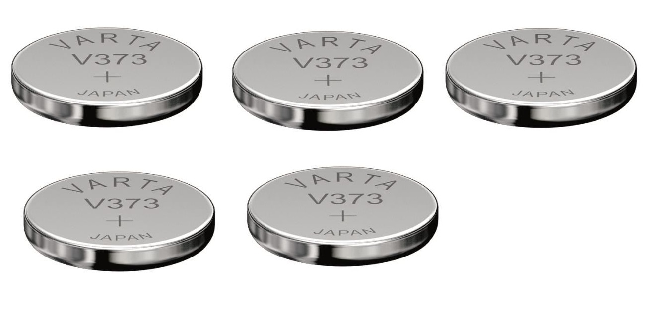 5 piles de montre 373 SR916SW Varta en blisters individuels