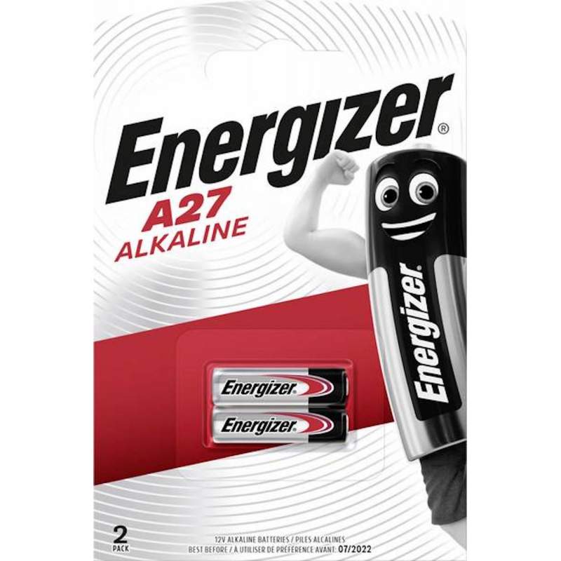 Blister de 2 piles alcalines 27A 12 V Energizer