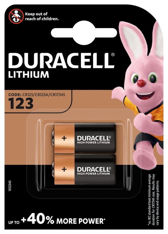 X2 CR123 DURACELL