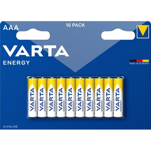 10 piles alcalines AAA LR03 Varta Energy