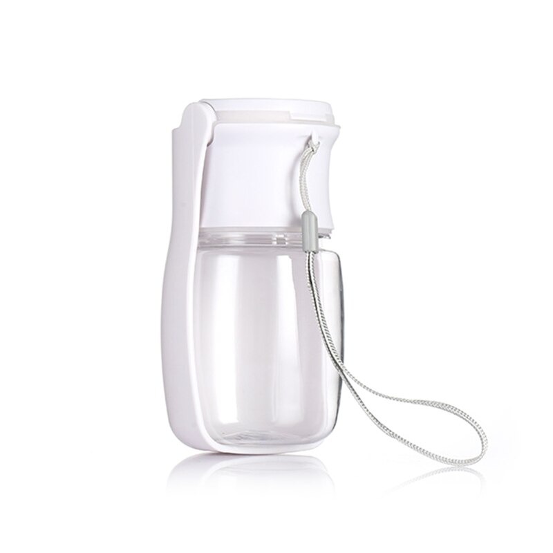 Gourde pour chien Pounet blanche avec abreuvoir intégré