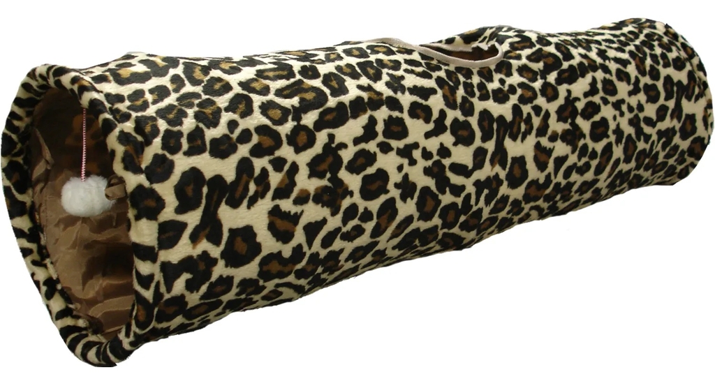 Tunnel pour chat motif léopard