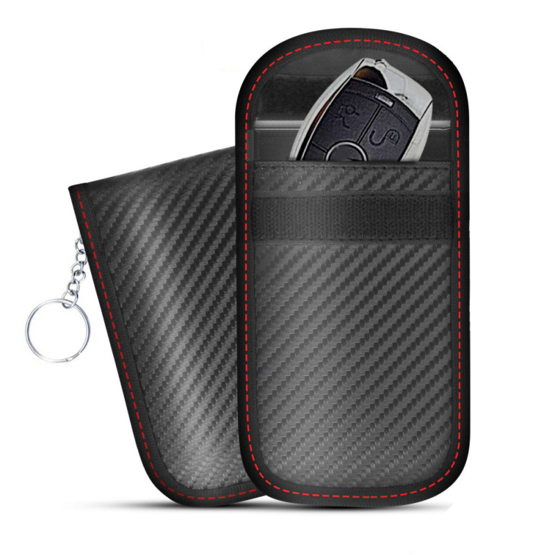 Étui anti-RFID noir pour clé de voiture, 13 x 8,2 cm
