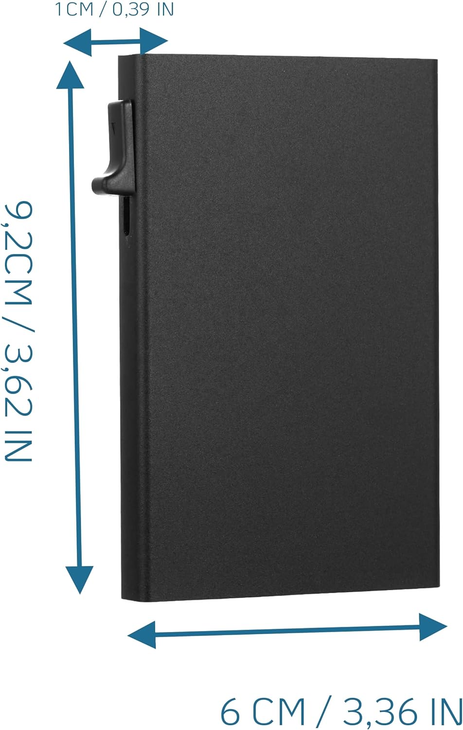 Porte-cartes aluminium anti-RFID, vue 3