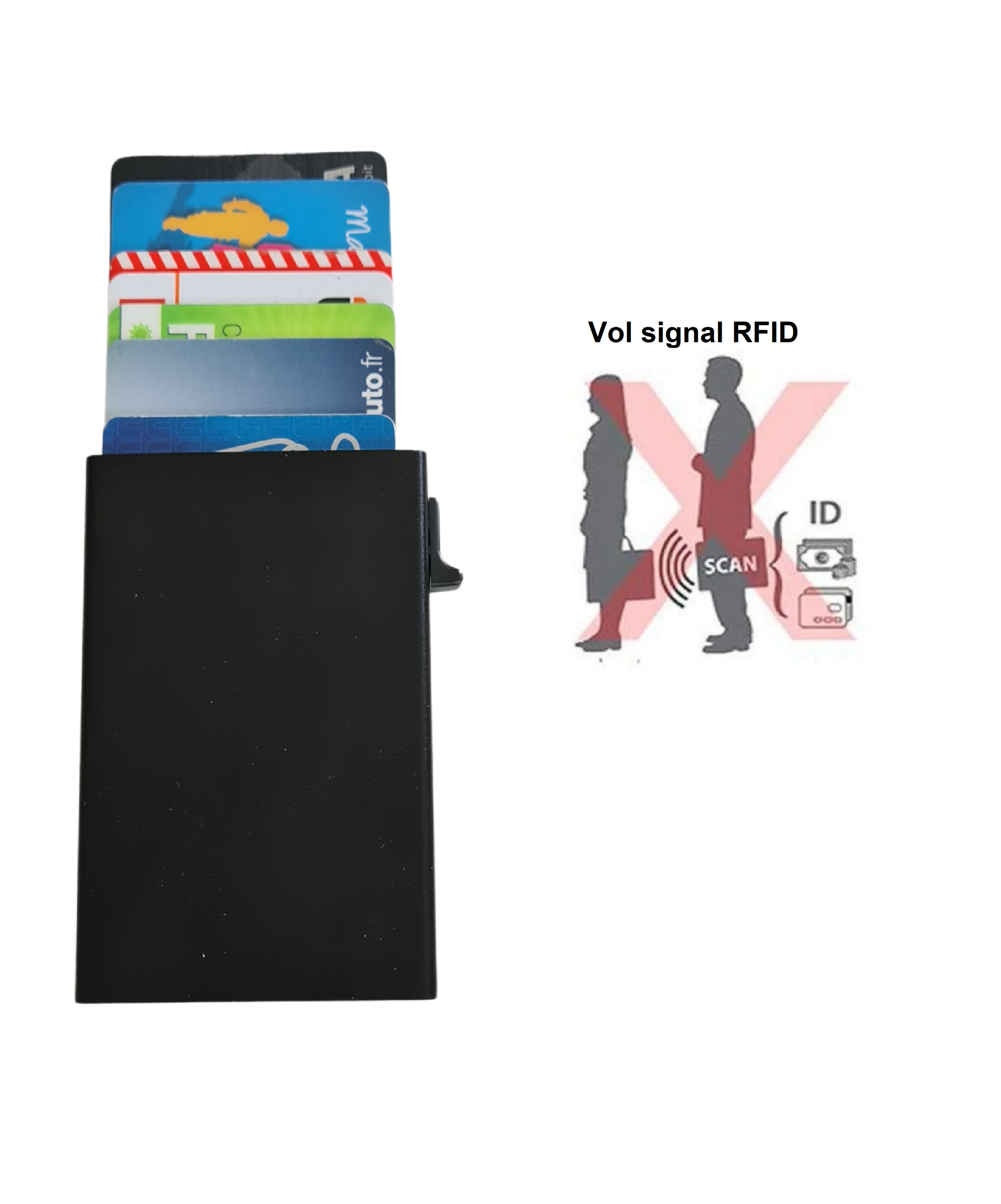 Porte-cartes aluminium anti-RFID, vue 4