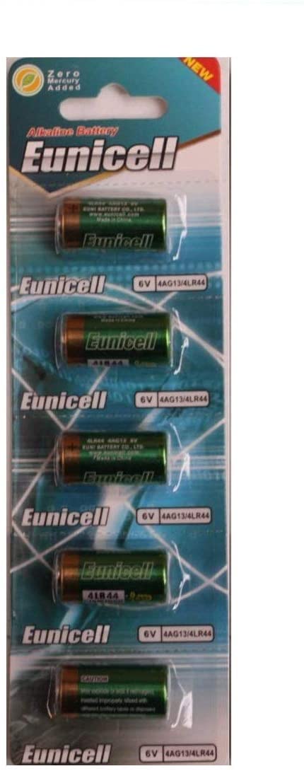 5 piles alcalines 4LR44 6 V Eunicell