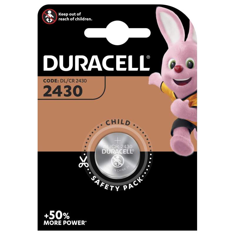 Pile plate lithium CR2430 Duracell
