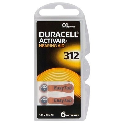 x6 activair 312 duracell