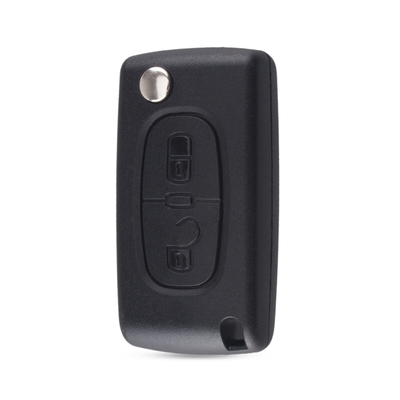 KEYYOU 2 Boutons Flip _tui _ cl_ pliant Shell Vide Pour Peugeot 107 207 307 307S 308 407 607 2BT4