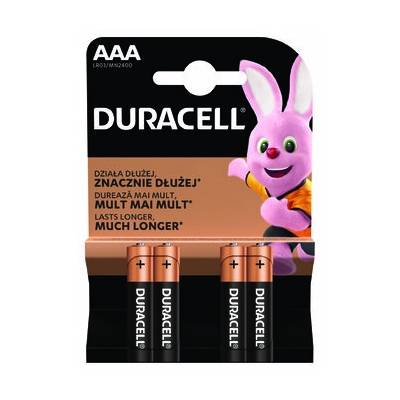 x4 DURACELL AAA