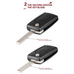 Coque clé Peugeot 2 boutons HU83 CE0536, photo 4