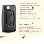 Coque clé Peugeot 2 boutons VA2 CE0536, photo 5