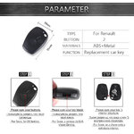Coque clé Renault 2 boutons sans lame, photo 4