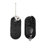 Coque clé Fiat 3 boutons noire lame SIP22, photo 2