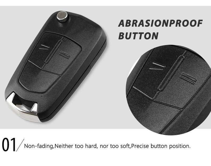 Coque De Clé De Rechange Pour Vauxhall/Opel Corsa Astra Vectra - 2 Boutons, Compatible Plusieurs Modèles