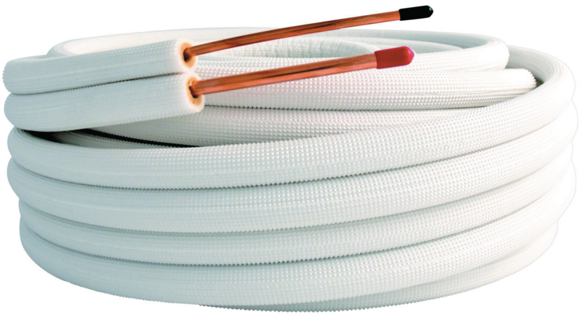 Liaison Frigorifique Bitube Isolée 20m - 3/8-5/8 - Blanc - IPO TUBE - Climatisation M1