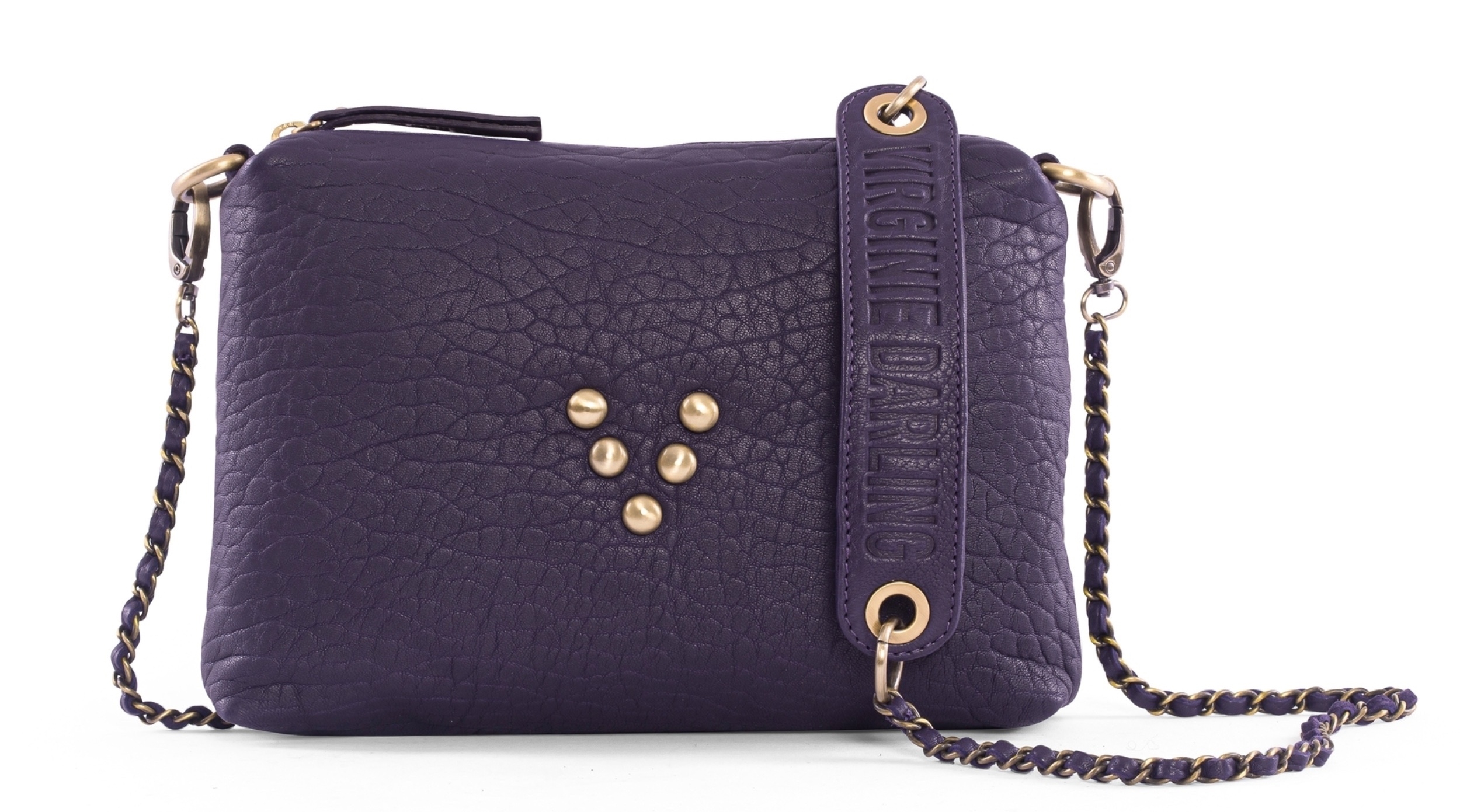 Pochette Chacha Bandoulière Chaîne - Bubble Deep Purple